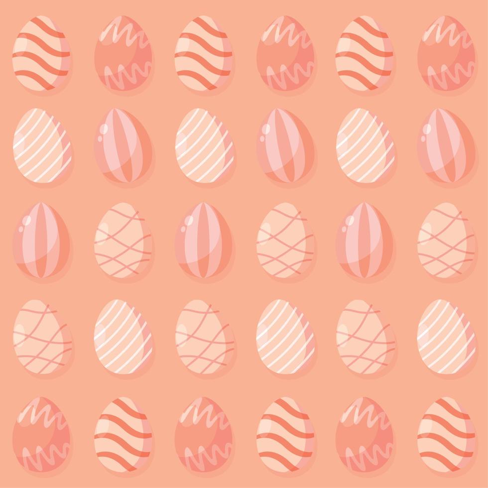 pattern background with easter egg icons Vector illustration