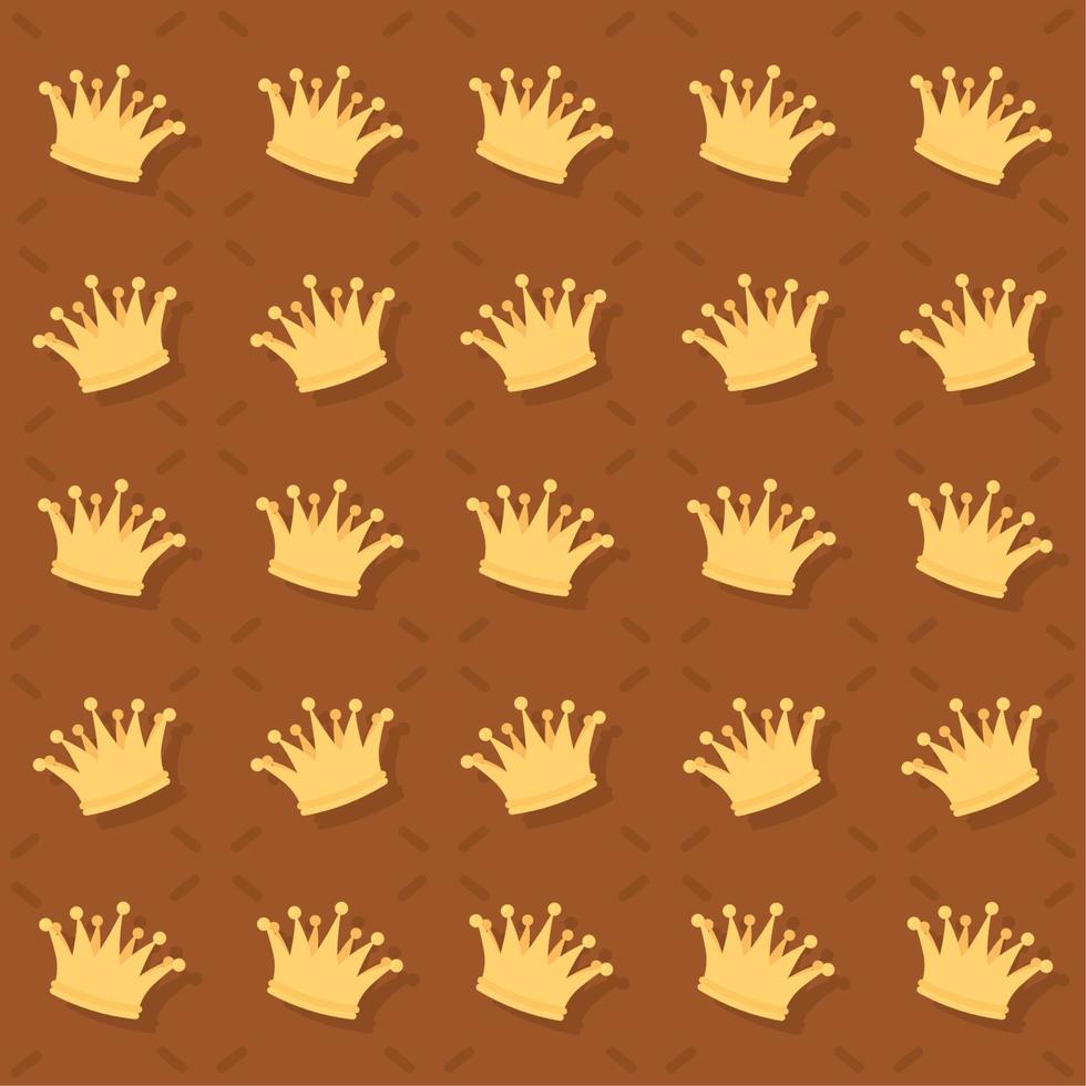pattern background with golden crowns Vector illustration