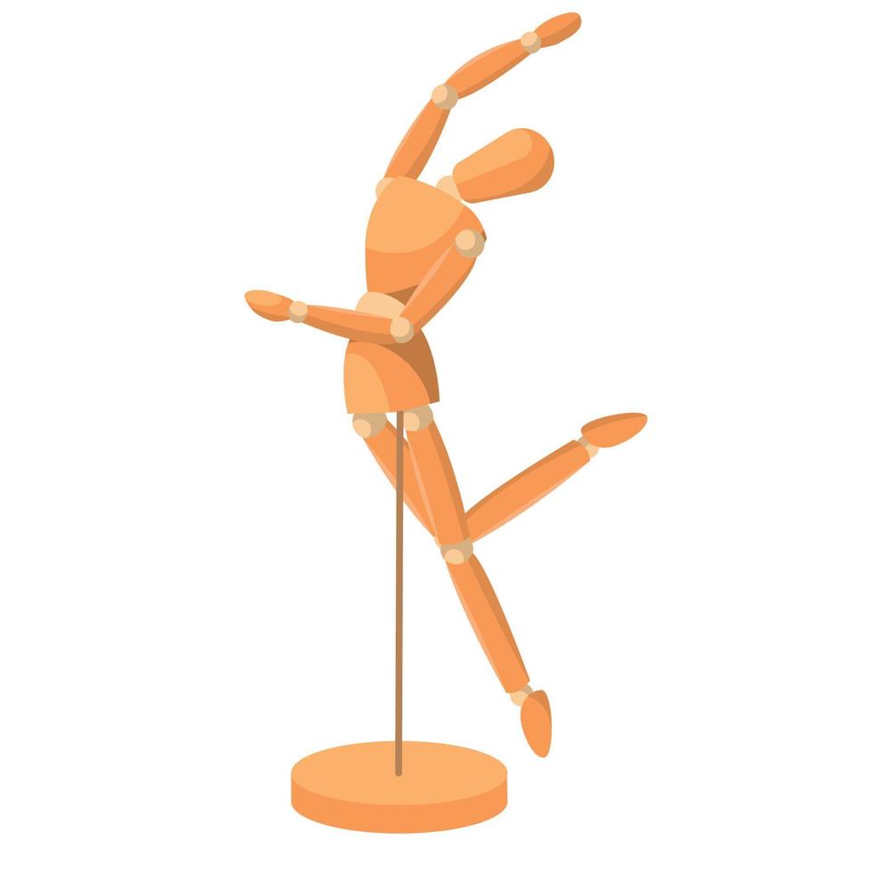 Isolated colored wooden mannequin model icon Vector illustration