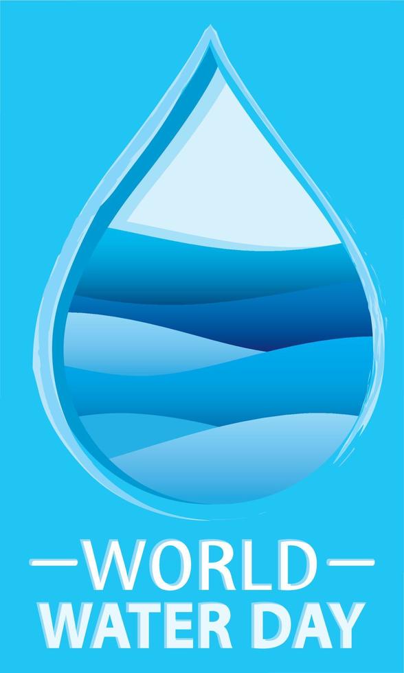 World water day poster background Vector illustration