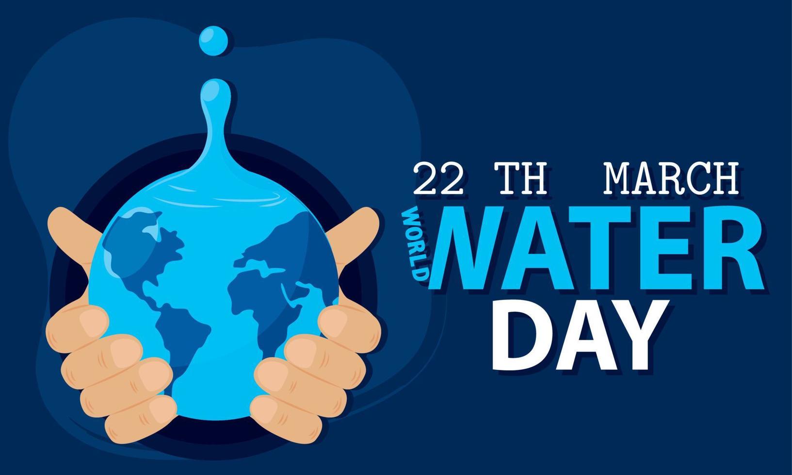 World water day poster background Vector illustration