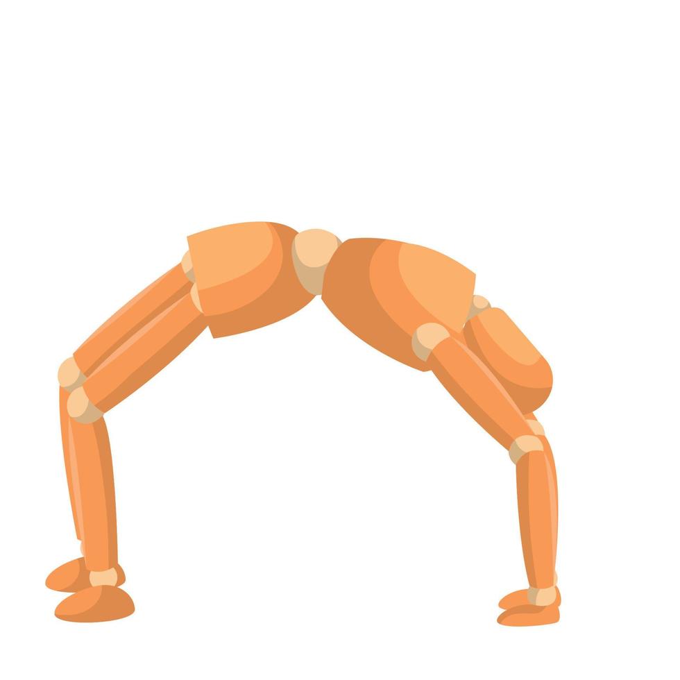 Isolated colored wooden mannequin model icon Vector illustration