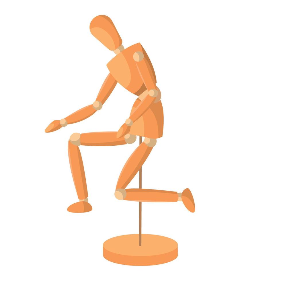 Premium Vector  Wooden mannequin sketch isolated basic position vector  illustration