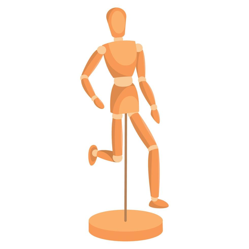 Isolated colored wooden mannequin model icon Vector illustration