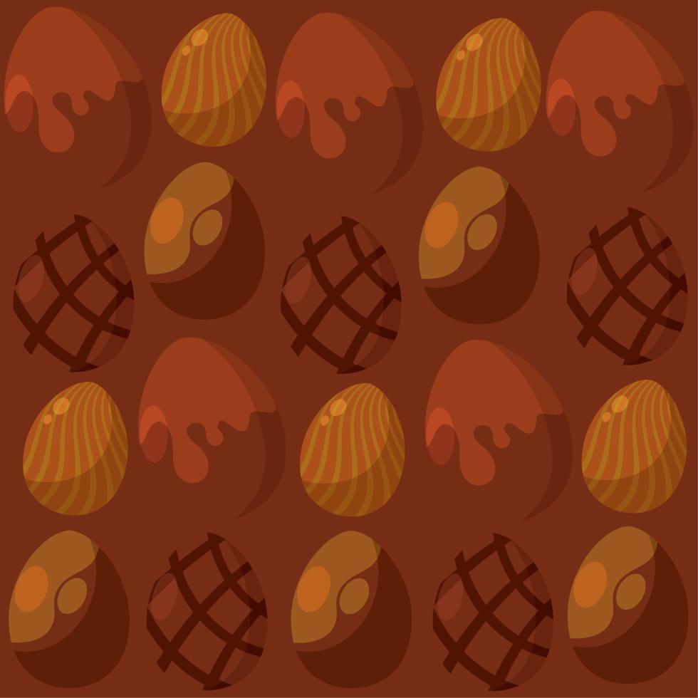 pattern background with easter egg icons Vector illustration