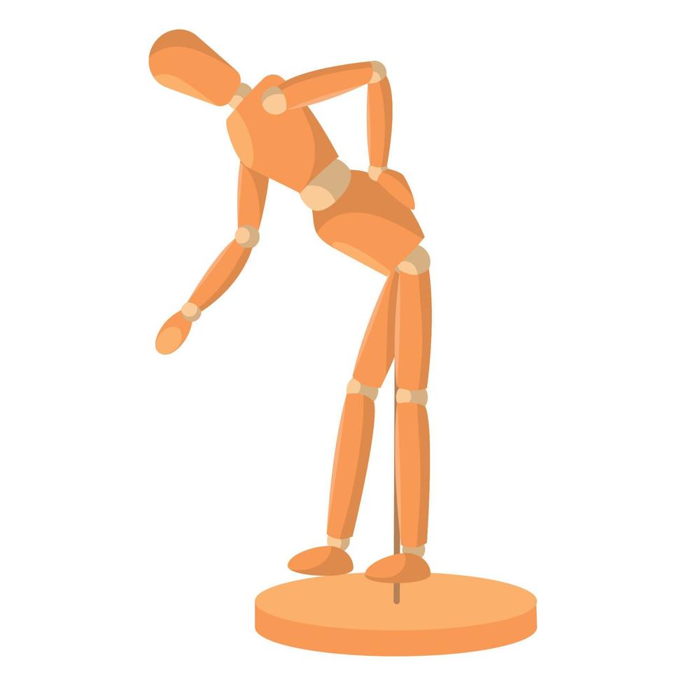 Isolated colored wooden mannequin model icon Vector illustration