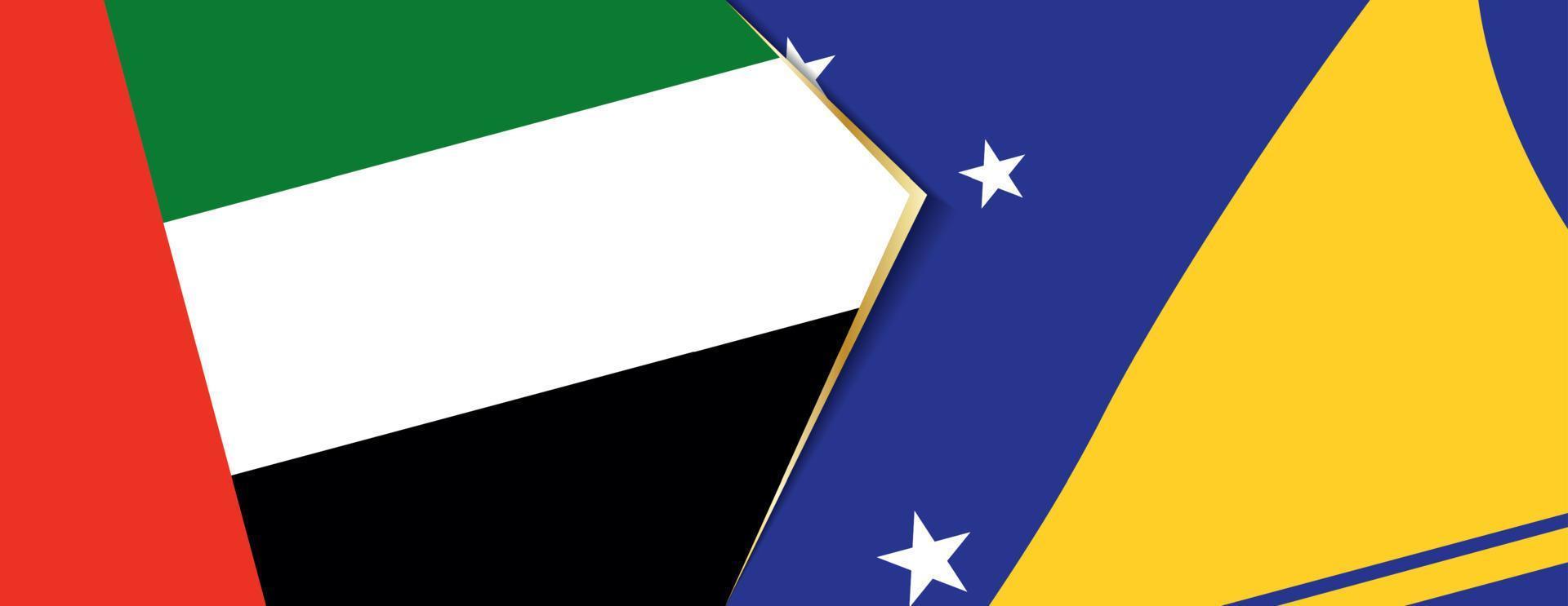 United Arab Emirates and Tokelau flags, two vector flags.