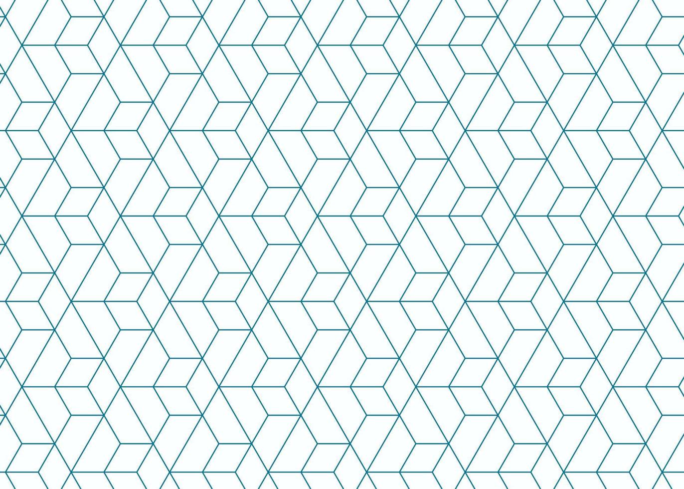 3d line art cube seamless pattern geometric background vector