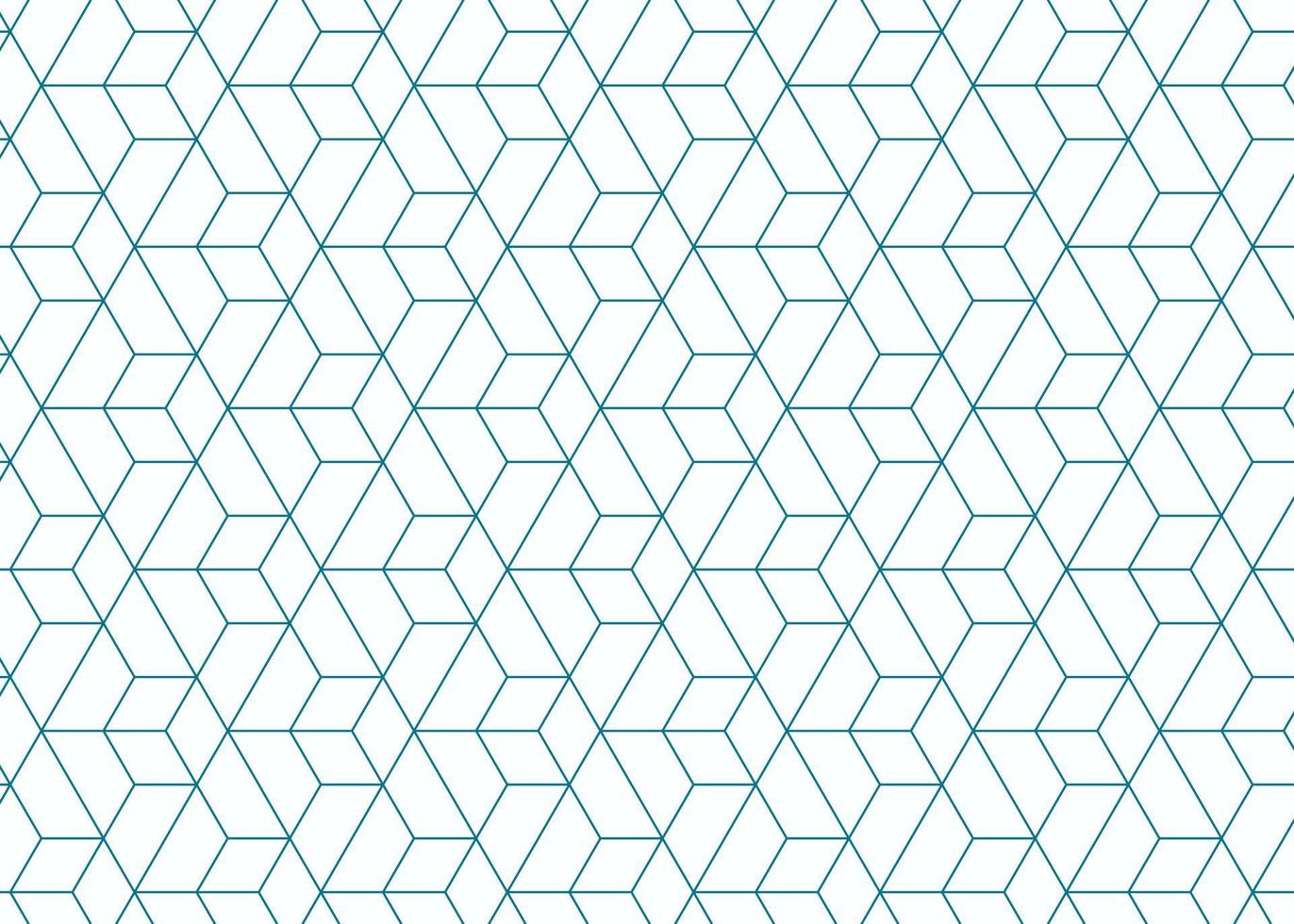 3d line art cube seamless pattern geometric background vector