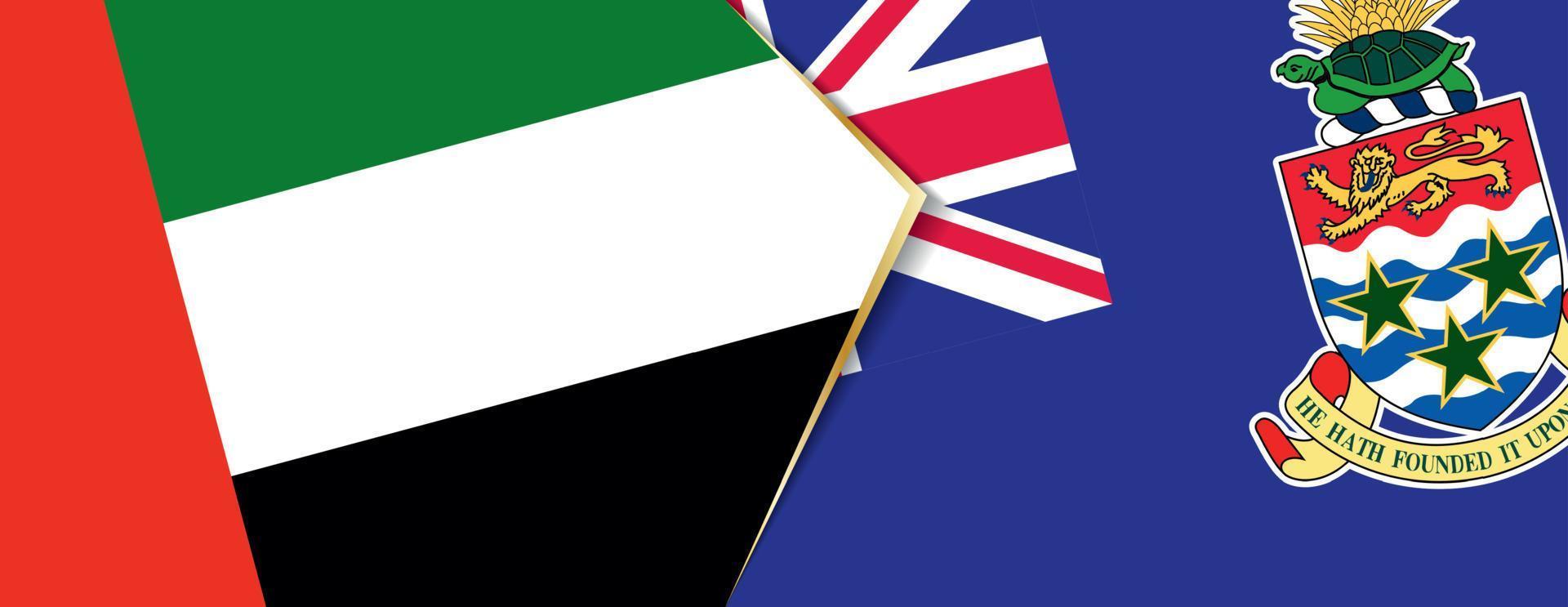 United Arab Emirates and Cayman Islands flags, two vector flags.