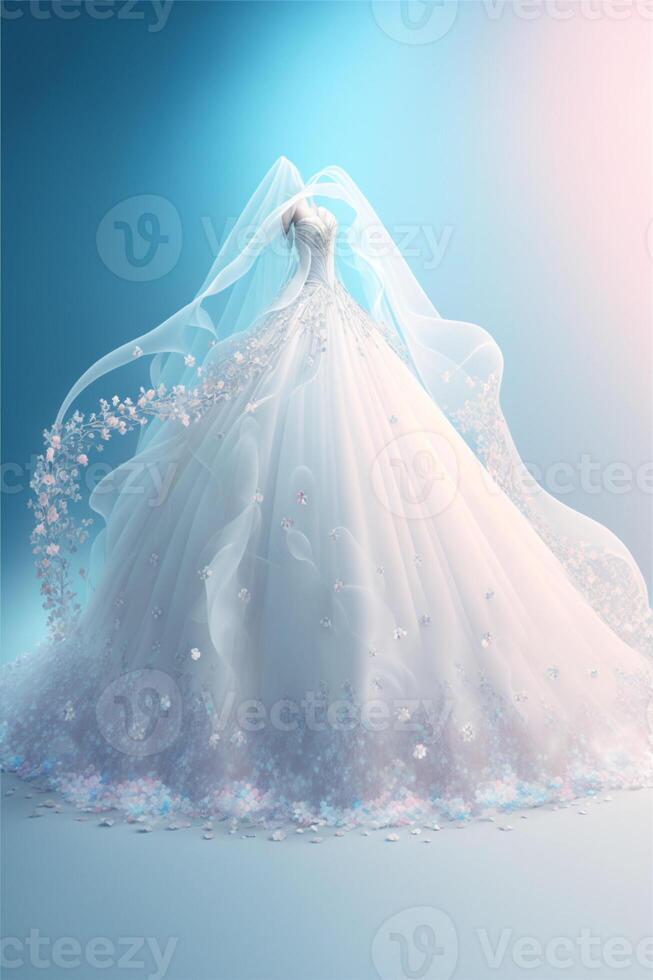 Stunning wedding dress. photo