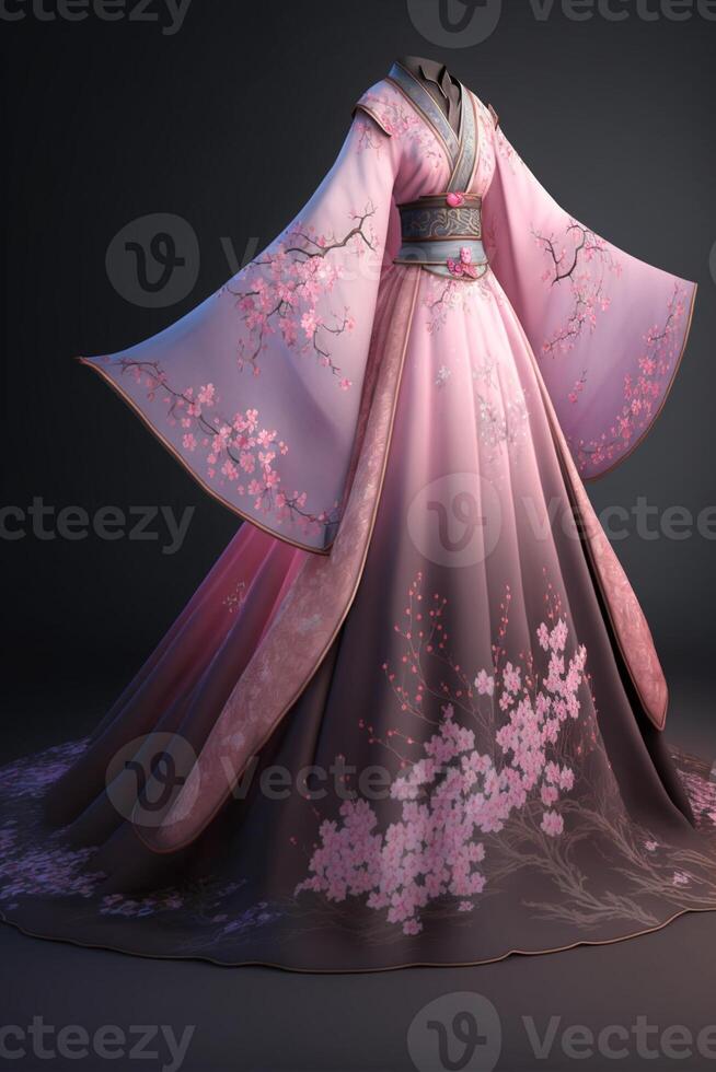 Chinese Hanfu dress. . photo