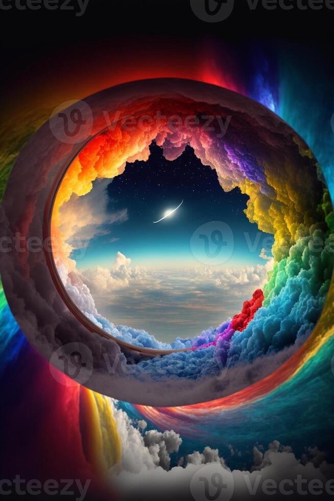 Colorful sphere illustration. . photo