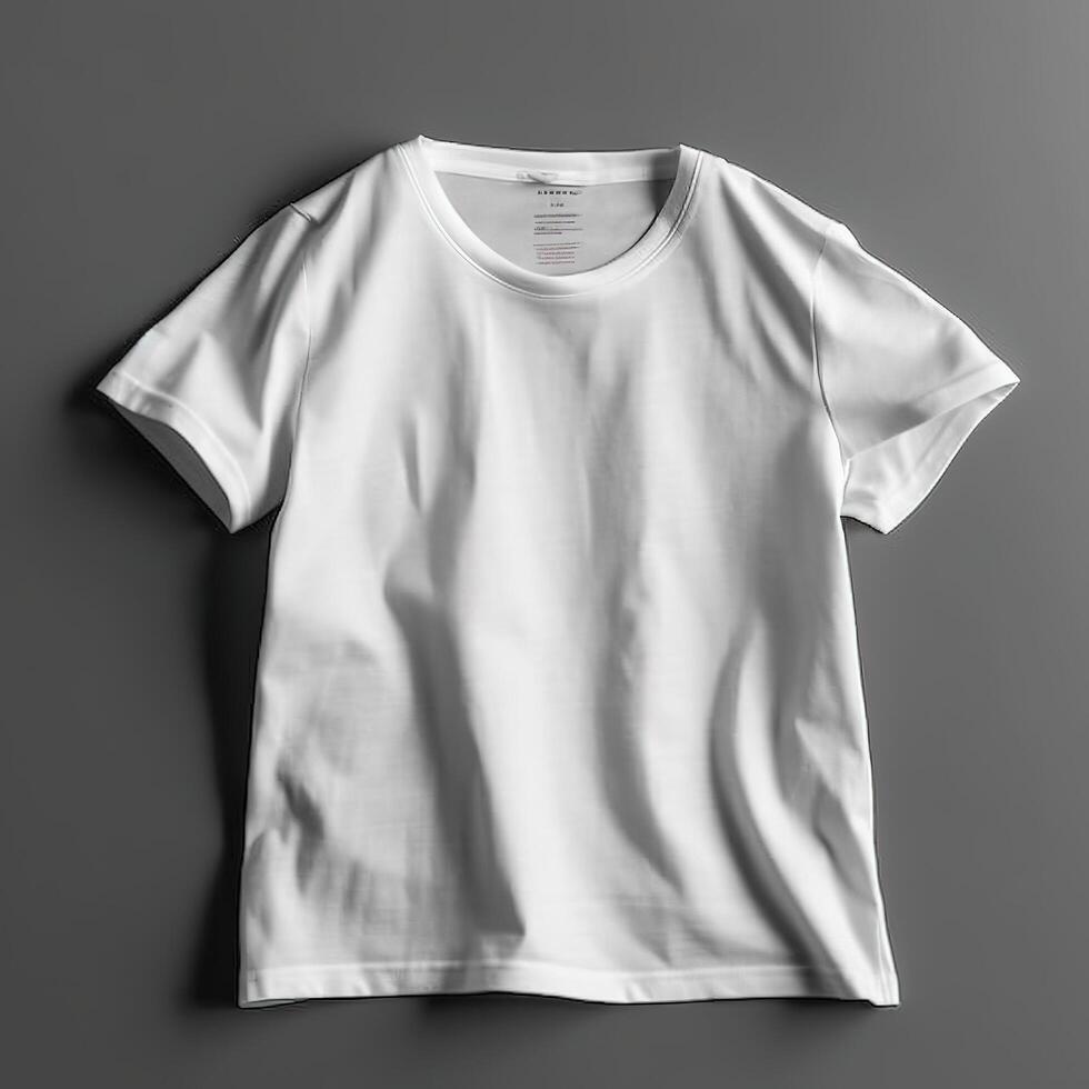 Blank White T Shirt Tee for Mockup Illustration with photo
