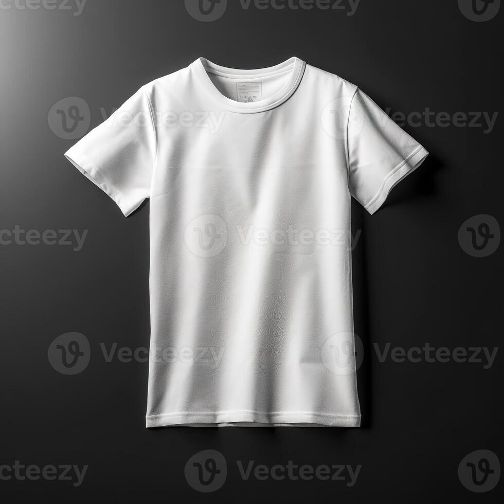 Blank White T Shirt Tee for Mockup Illustration with photo