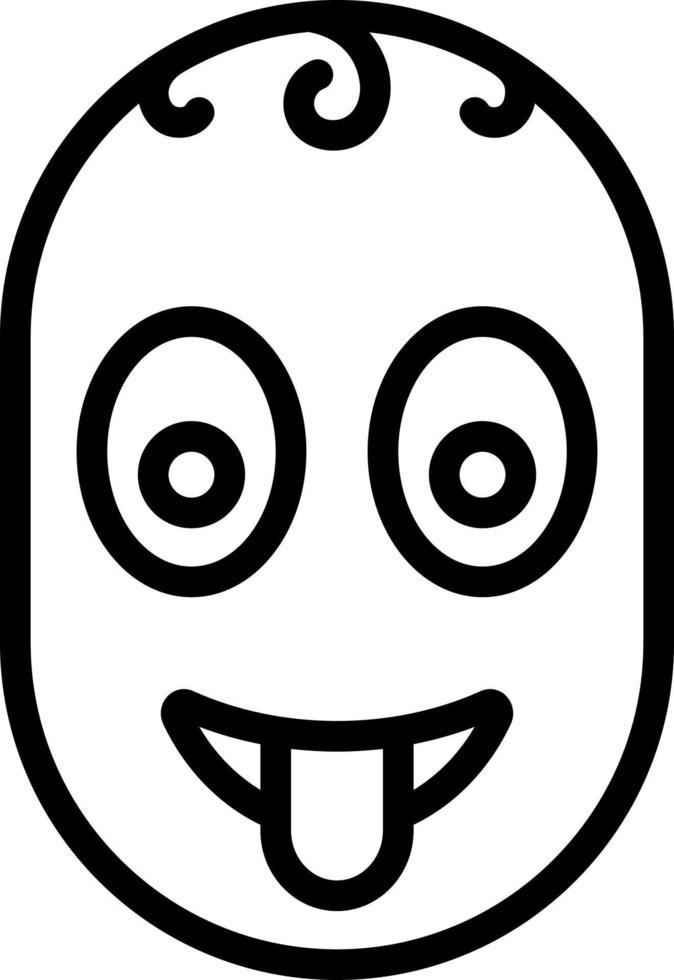 line icon for silly vector