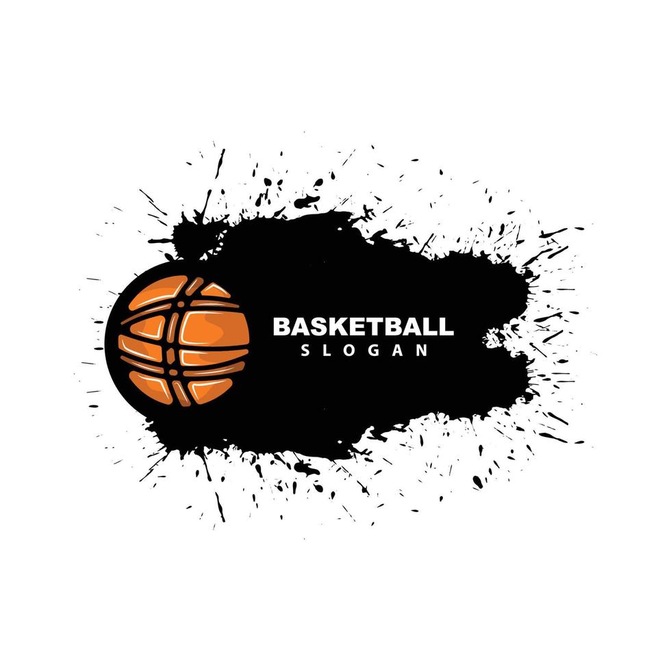 Sport Logo, Basketball Logo Vector, Simple Minimalist Design, Icon, Symbol, Illustration vector