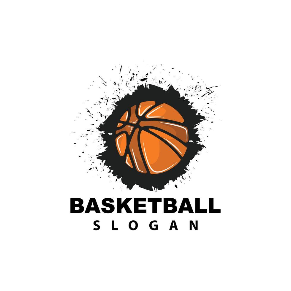Sport Logo, Basketball Logo Vector, Simple Minimalist Design, Icon, Symbol, Illustration vector