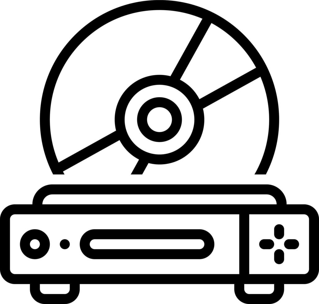 icono de línea para disco vector