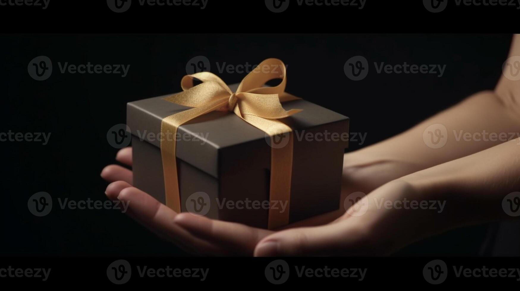 hands holding a gift box photo