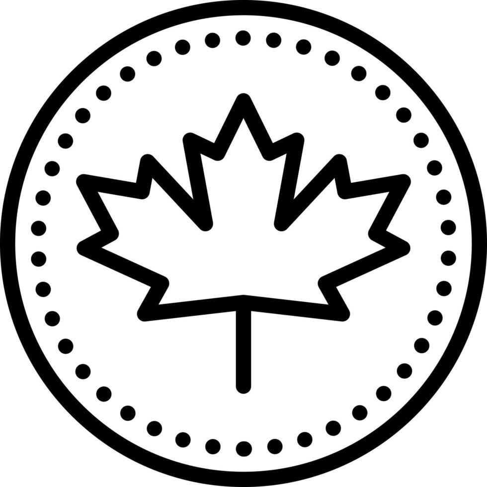 line icon for canadian vector