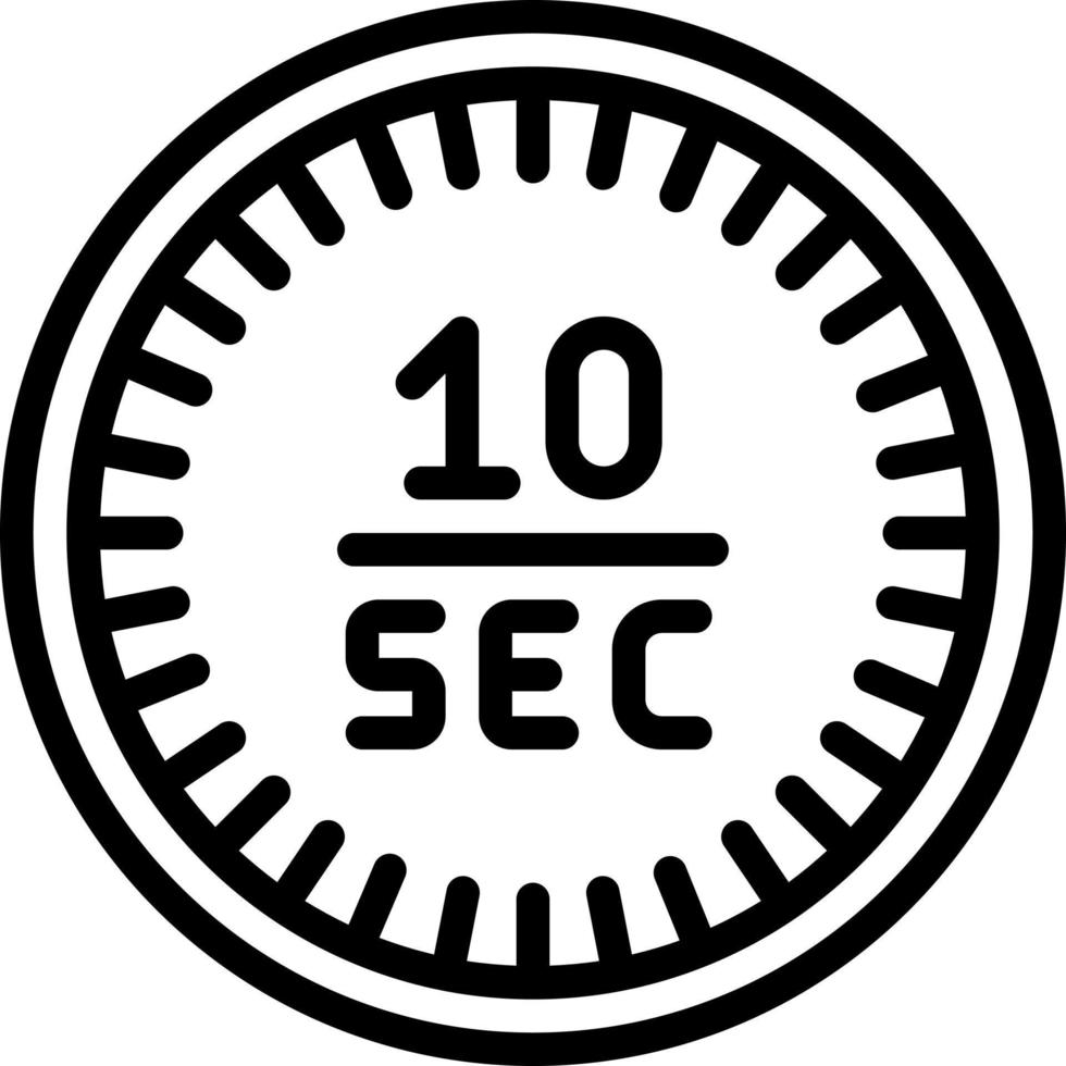 line icon for seconds vector