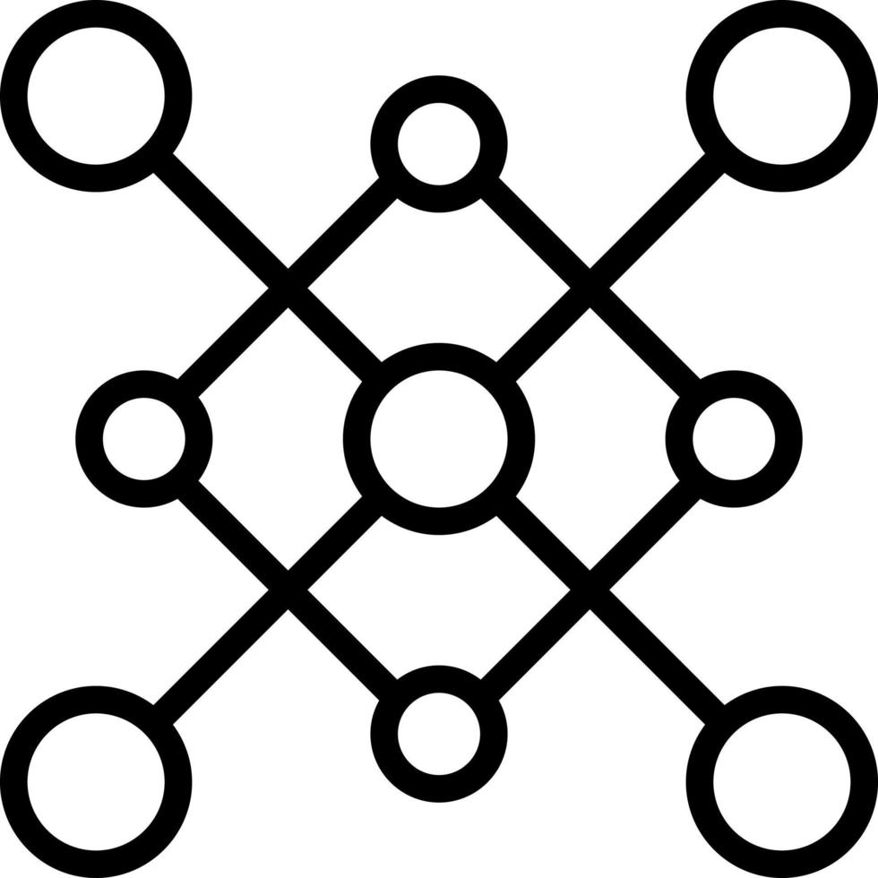 line icon for nodes vector