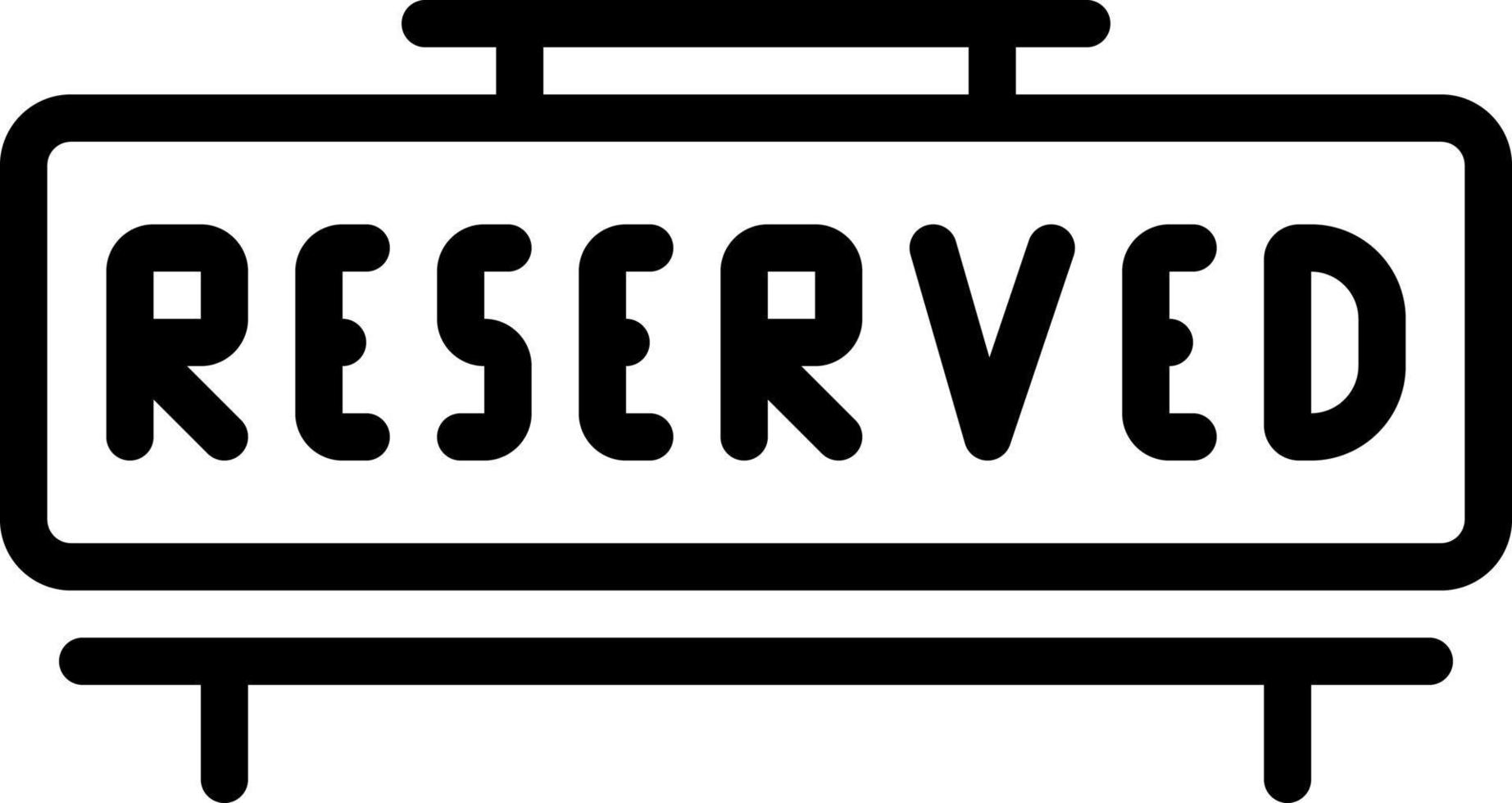 line icon for reserved vector