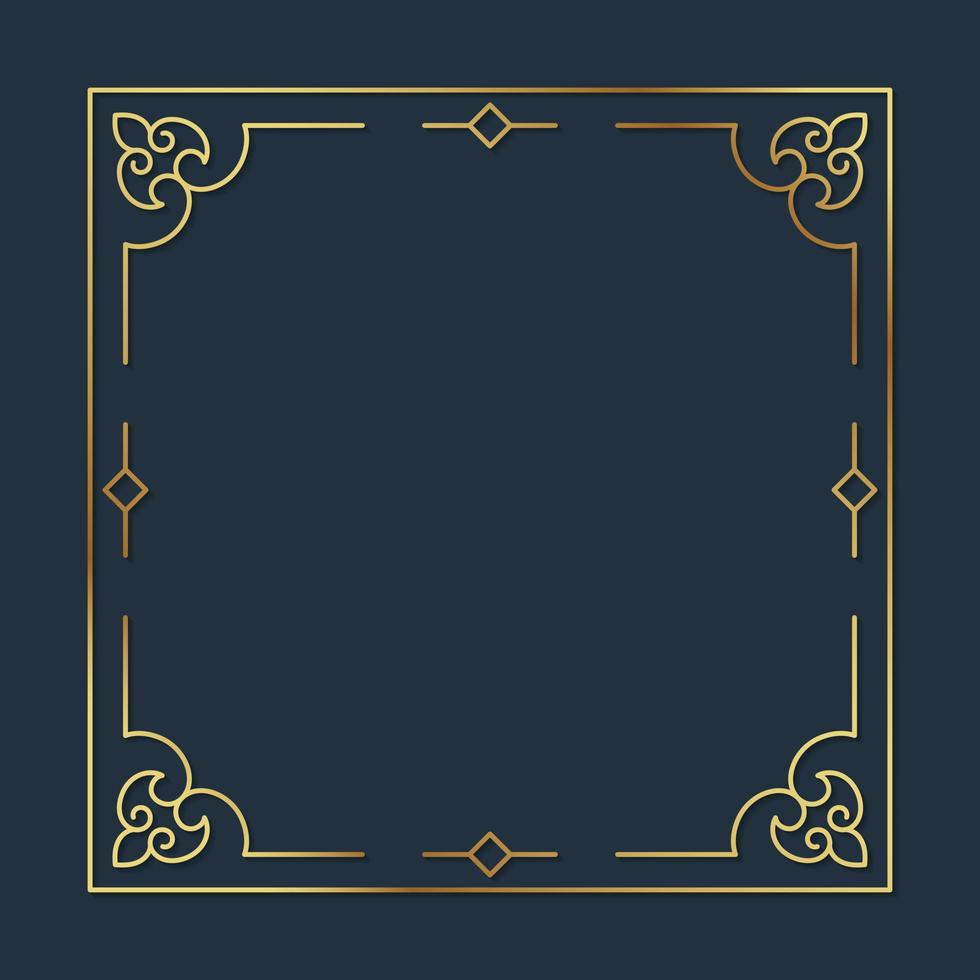 Gold vintage simple frame. - Vector. vector