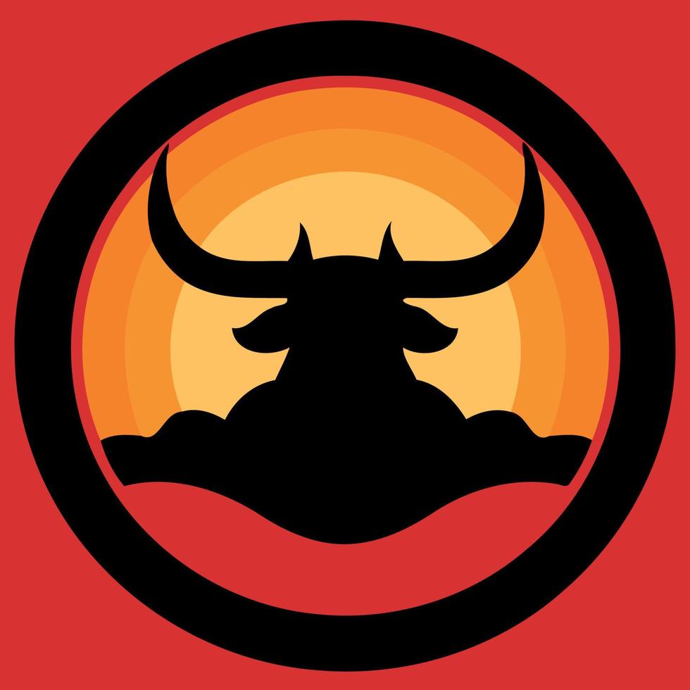 logo of a horned bull vector