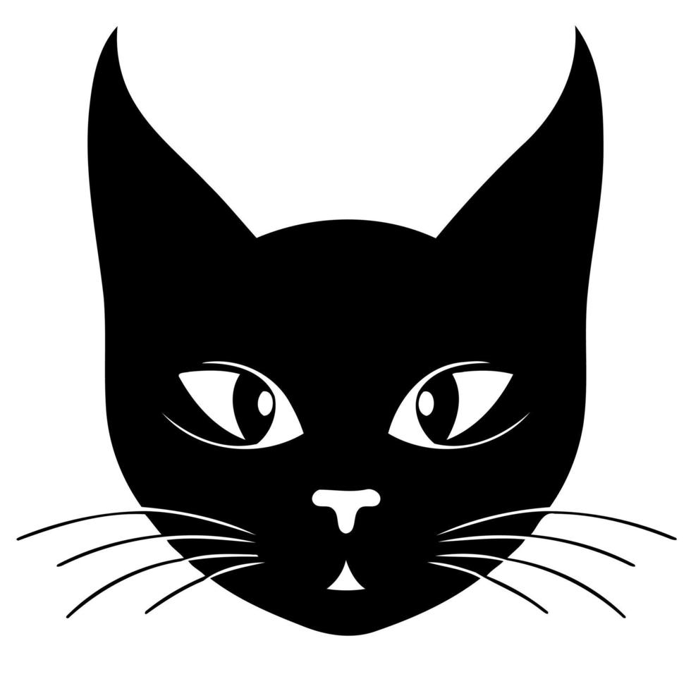 Doméstico animal mamífero gato cabeza vector