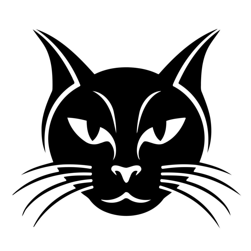 domestic animal mammal cat head vector