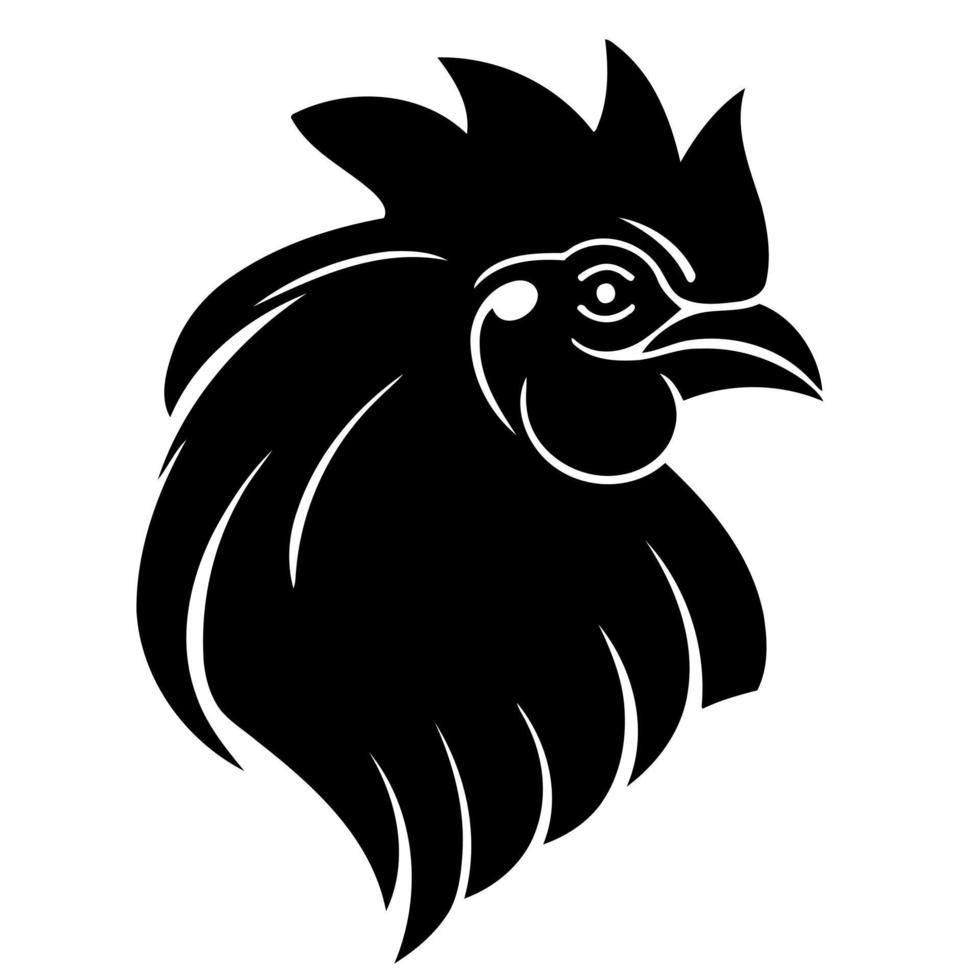 pollo pájaro animal cabeza vector