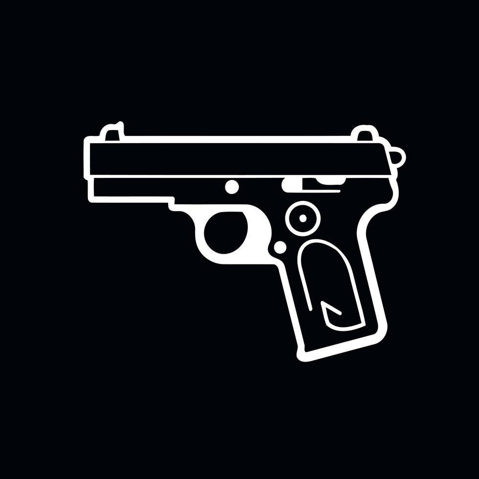 short gun pistol vector