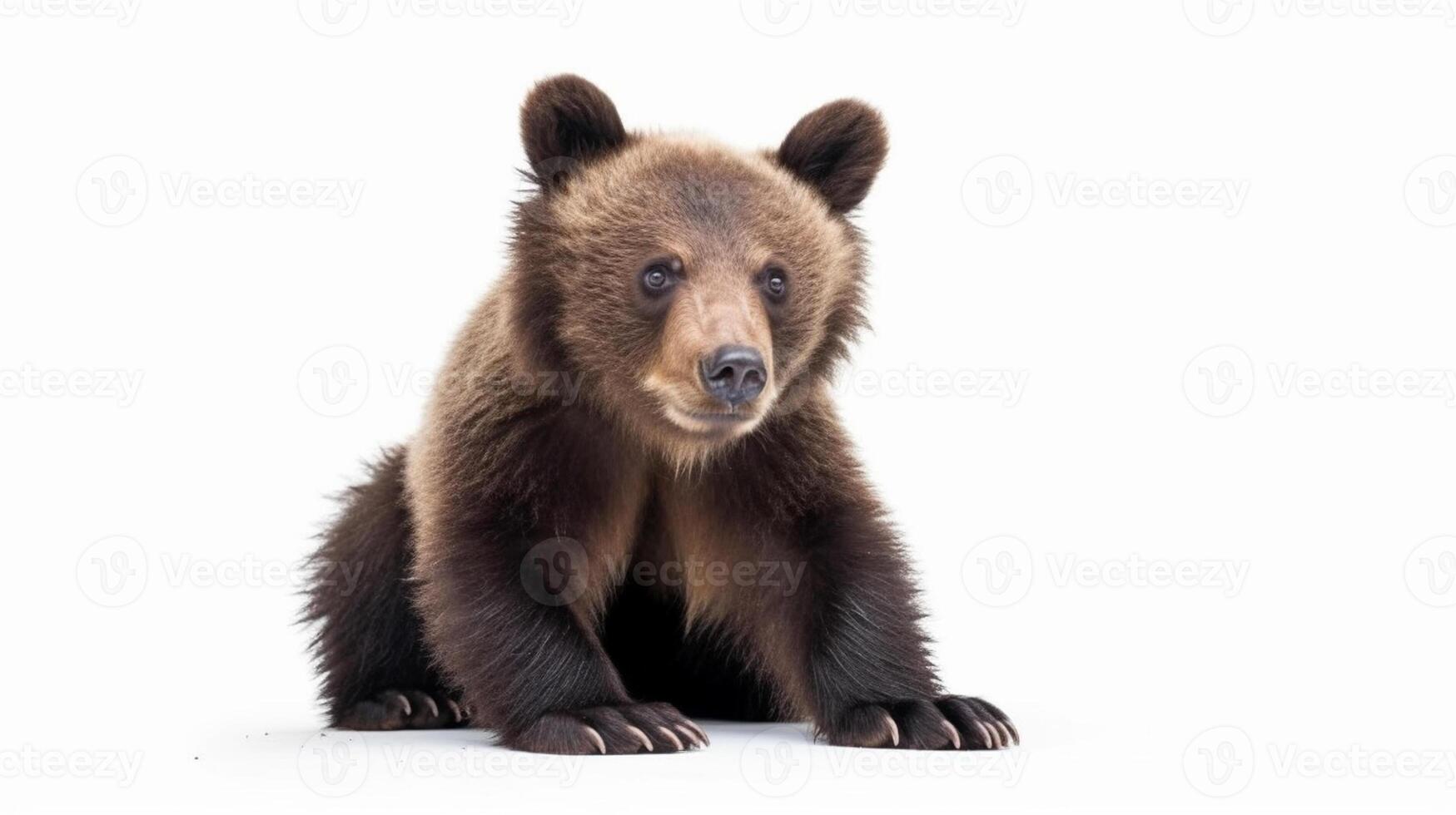 a bear isolated on white background photo