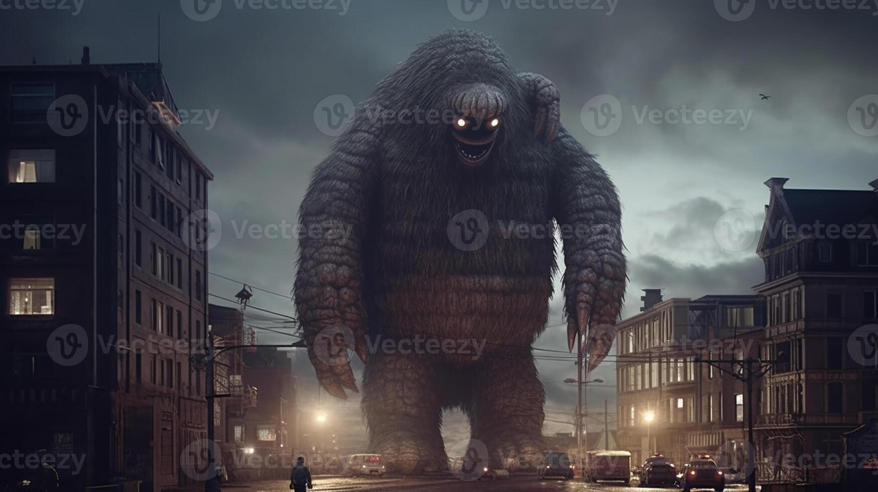 a big monster in the city photo