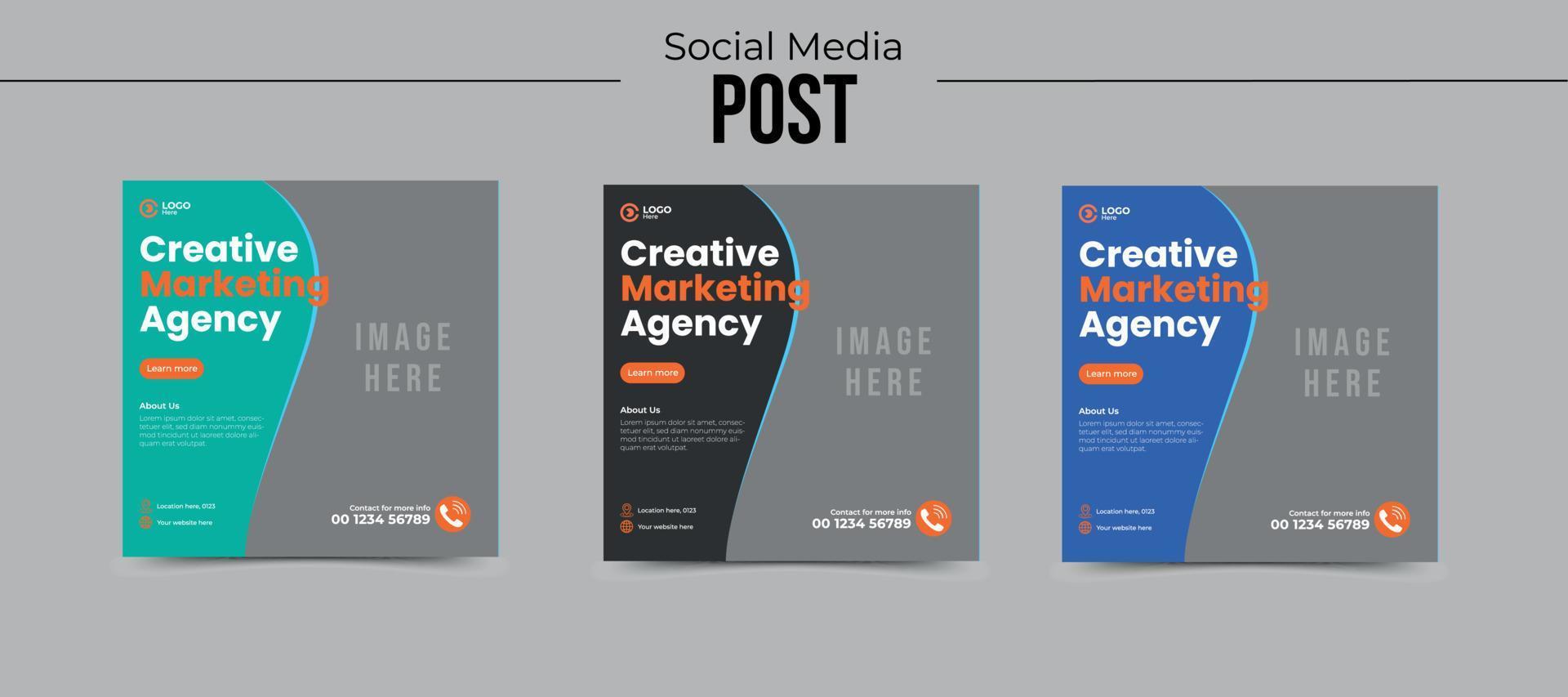 Social Media Post Design vector