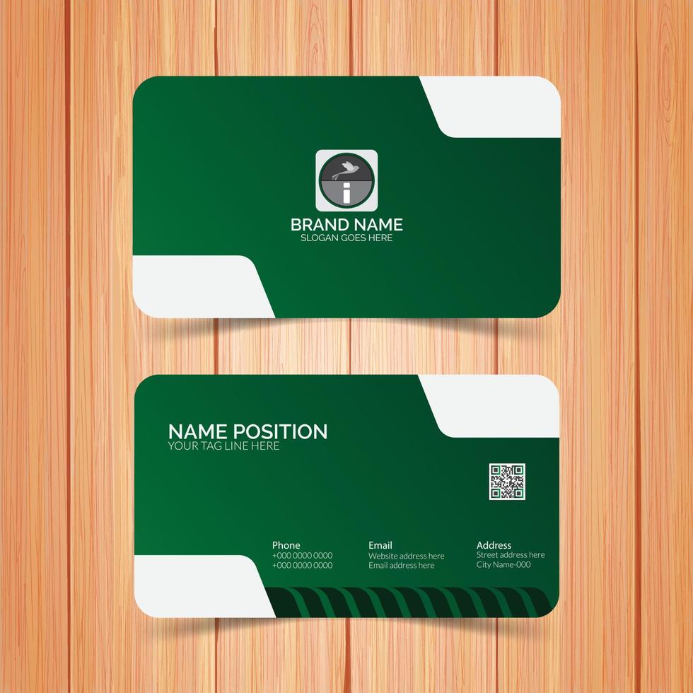 Simple business card template design with mockup vector