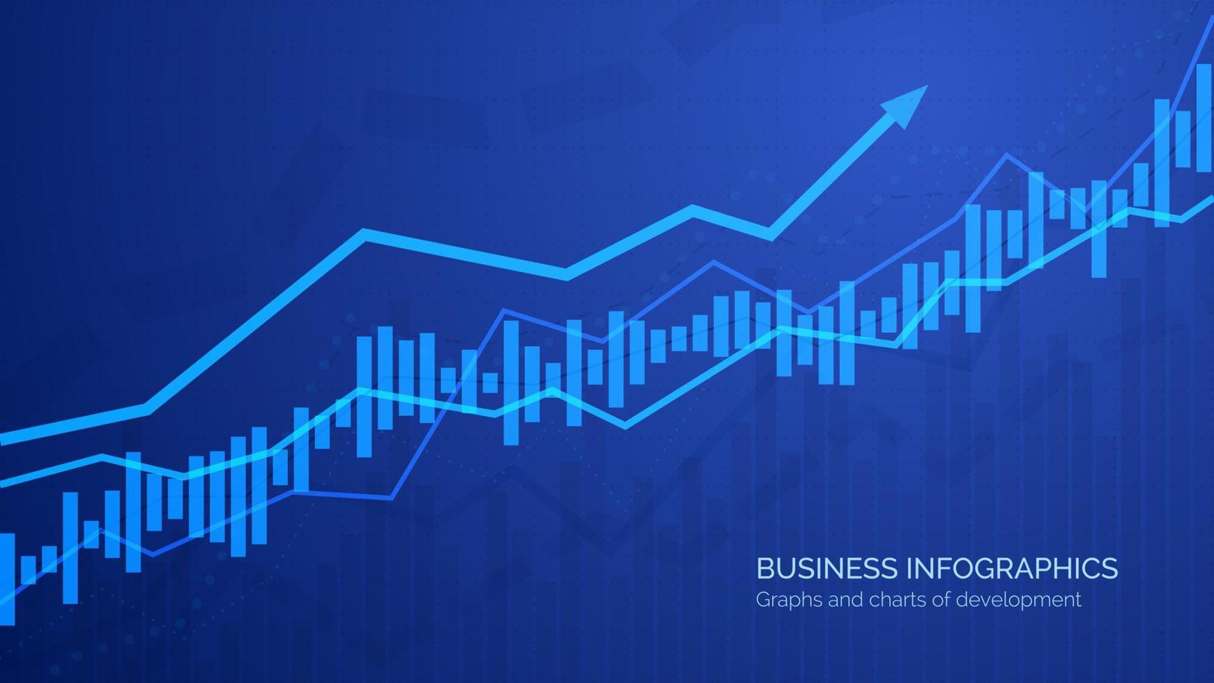 Graph chart of stock market investment trading. Monitoring finance profit and statistic. Abstract analisys and statistic diagram. vector illustration