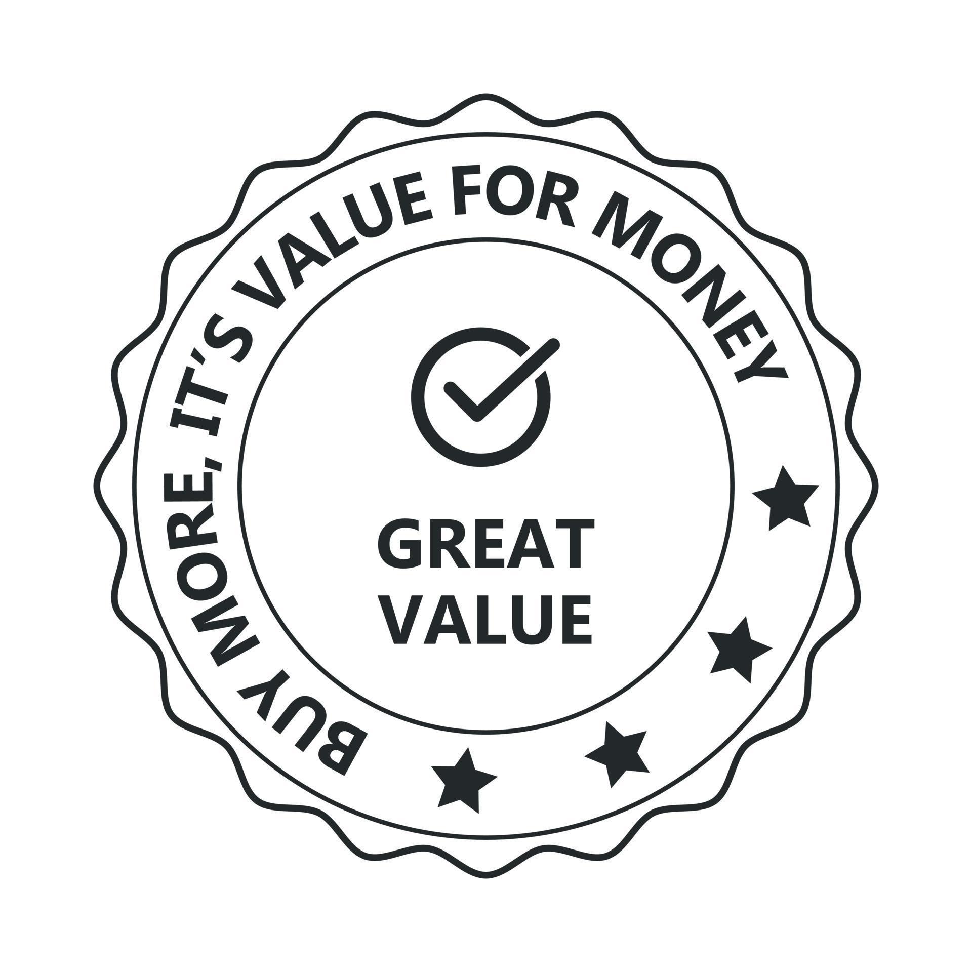 buy more, its great value for money badge, seal, stamp, seal, label
