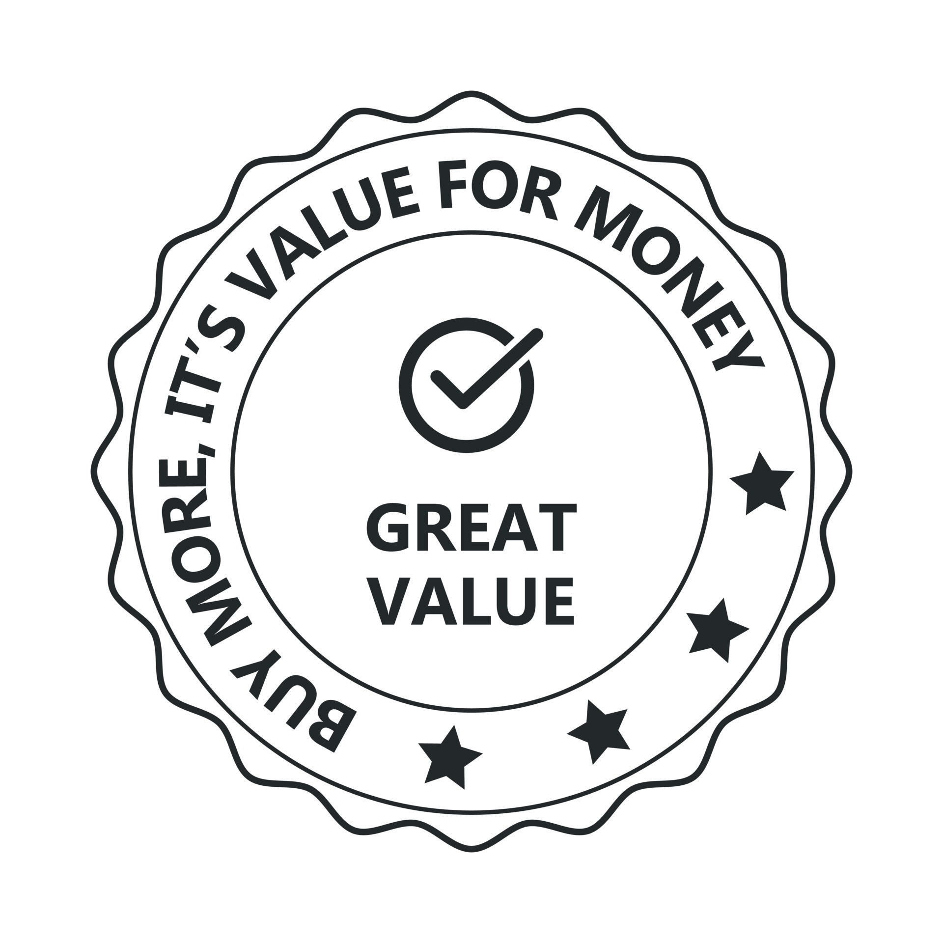 buy more, its great value for money badge, seal, stamp, seal, label