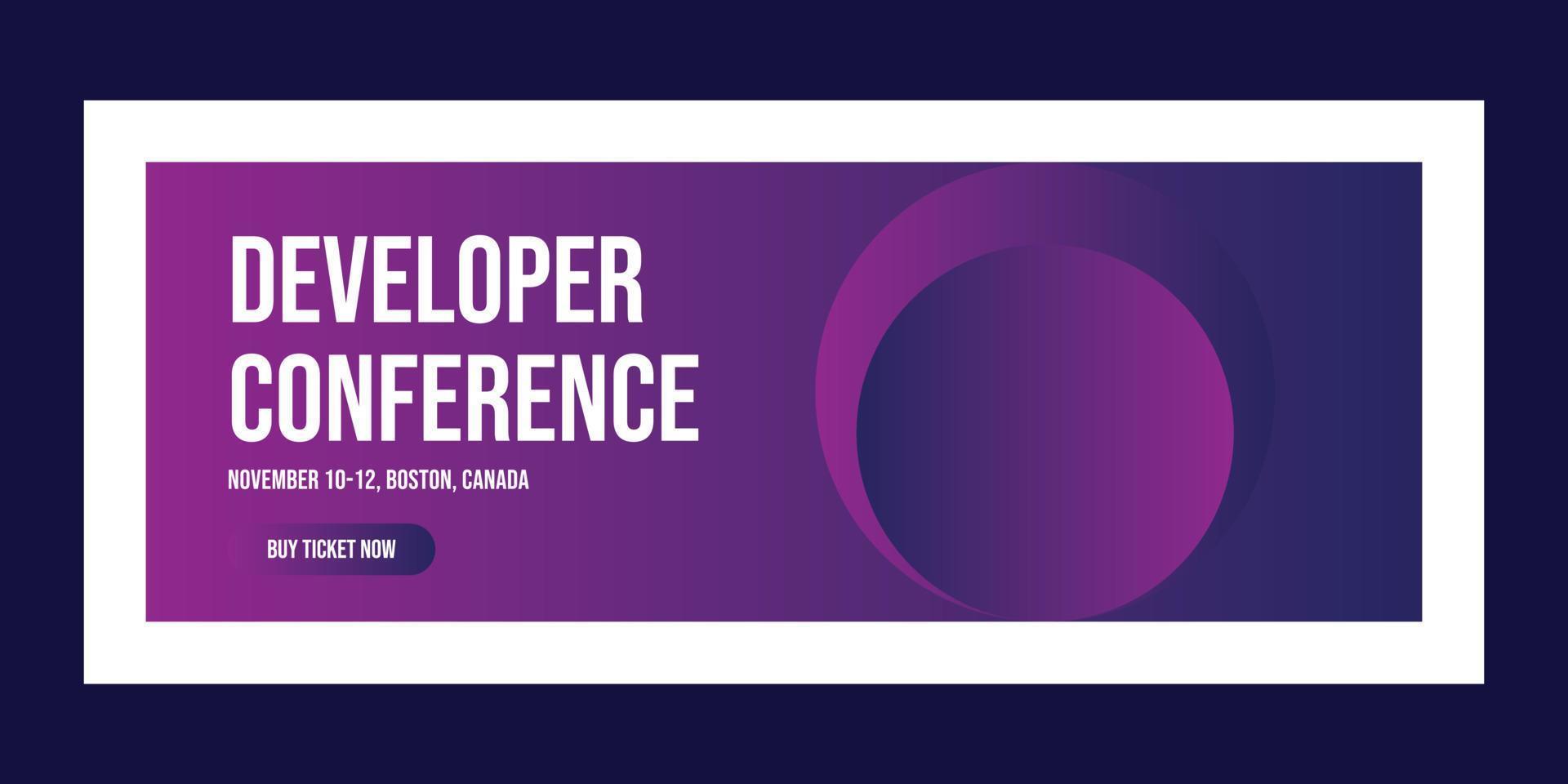 Corporate business conference web banner template vector