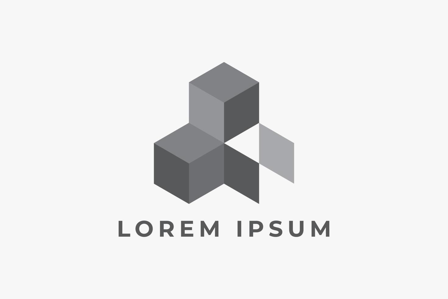 cube logo design template vector