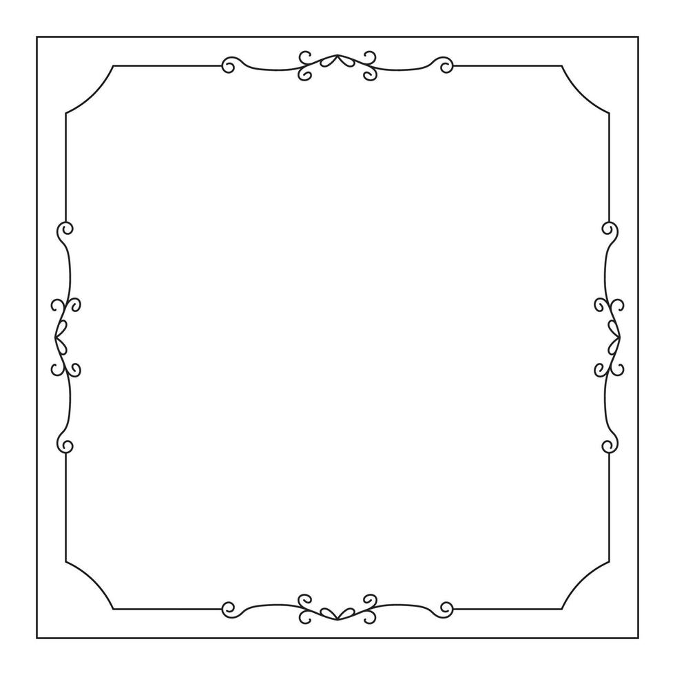 hand drawn outline background and frame vector
