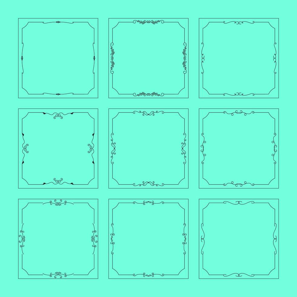 hand drawn outline background and frame vector