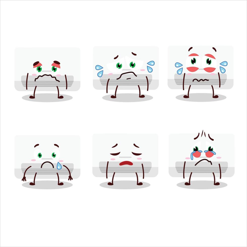 Air conditioner cartoon character with sad expression vector