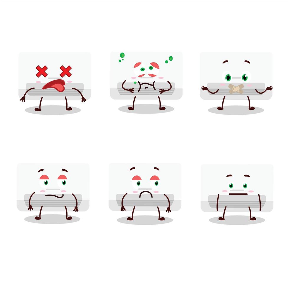 Air conditioner cartoon character with nope expression vector