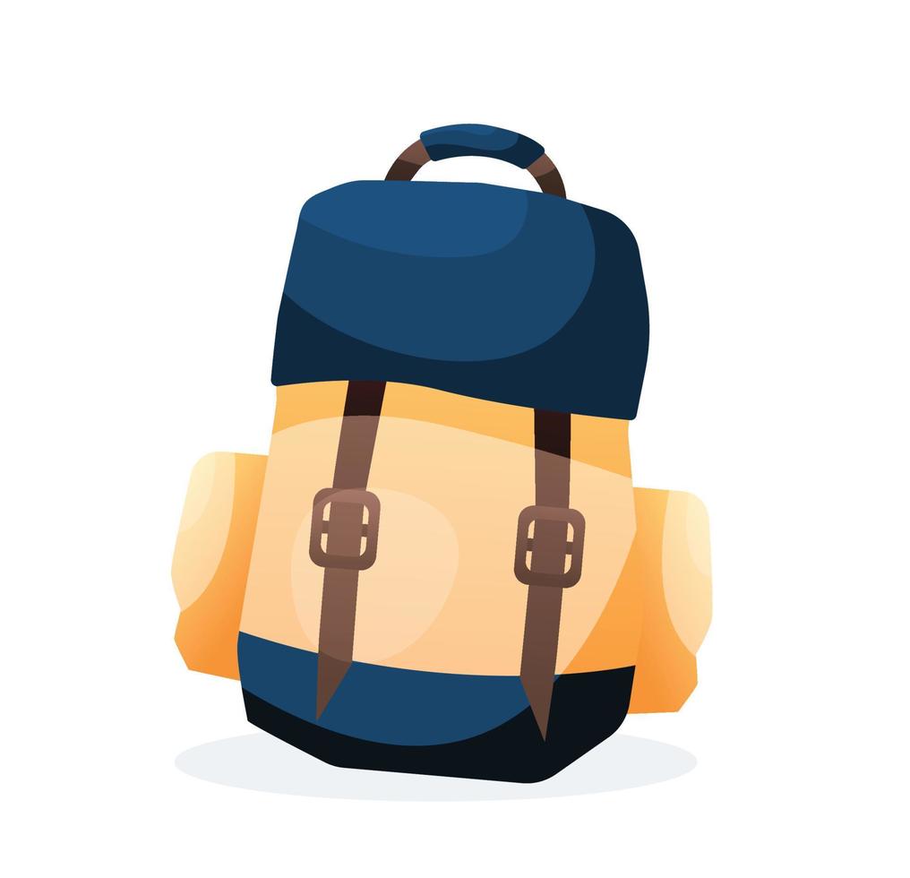 mochila aislar símbolo de viaje ilustración vectorial vector