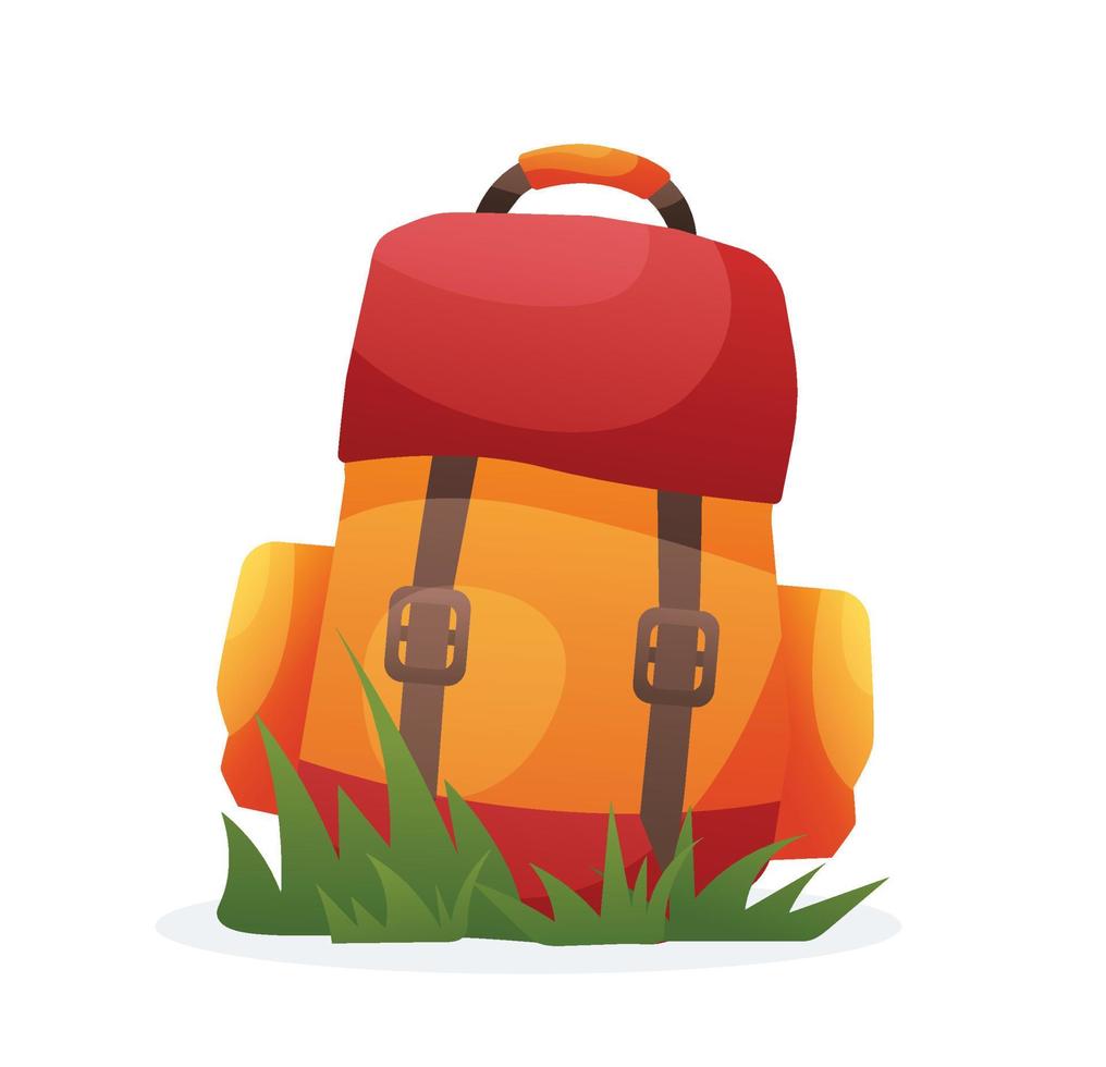 mochila aislar símbolo de viaje ilustración vectorial vector