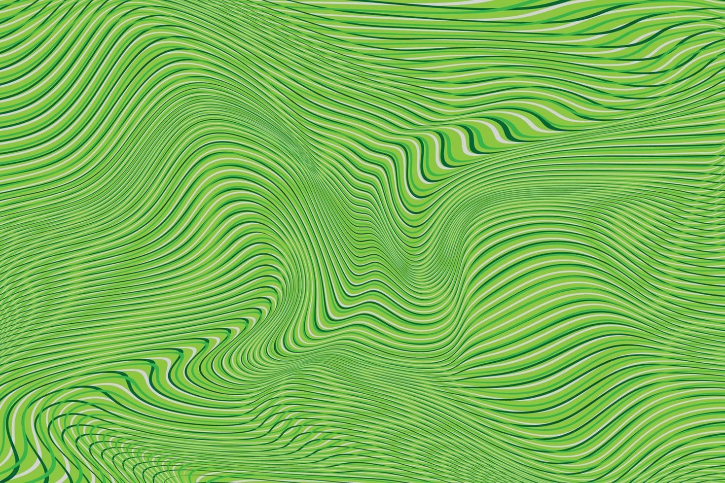 Abstract  green lines, modern design stripes background with geometric round shape, wavy pattern. Vector illustration.